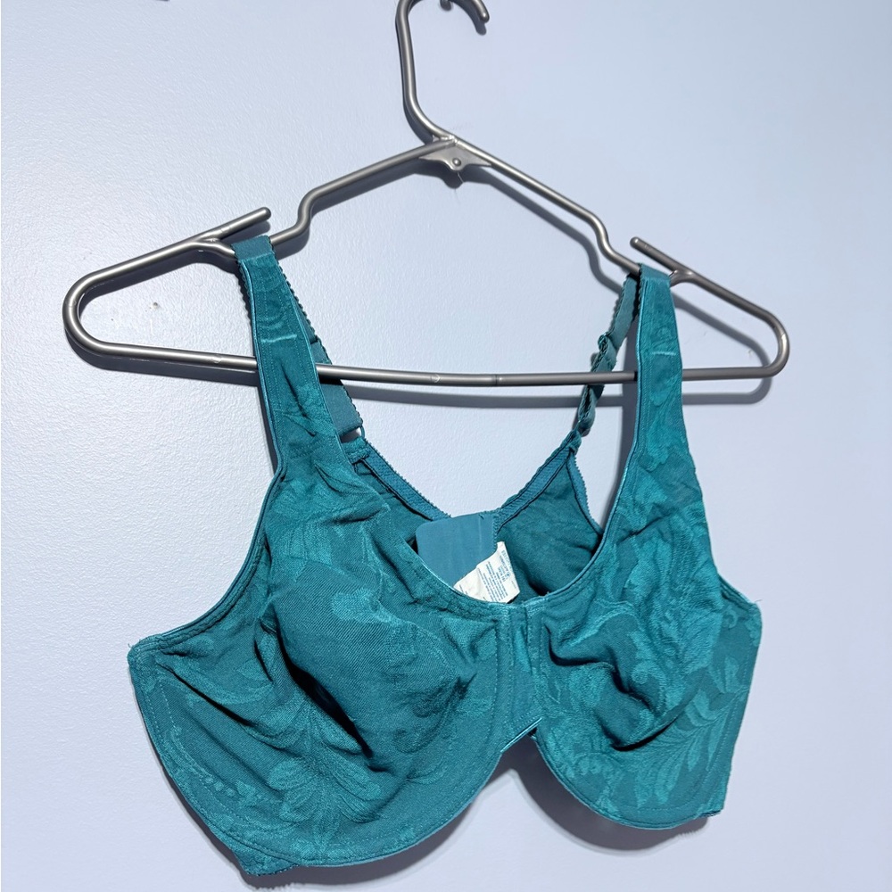 Olga Teal Patterned Bra